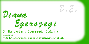 diana egerszegi business card